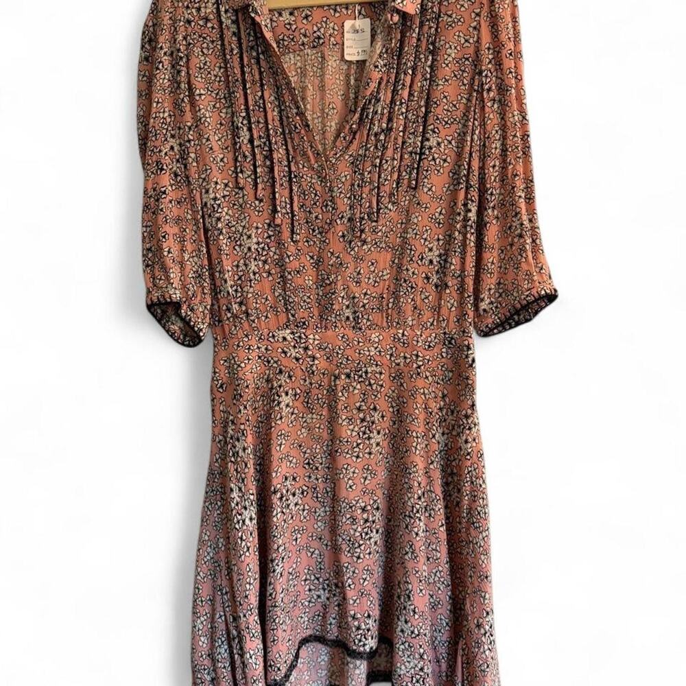 Zadig & Voltaire Pink & black & white floral mini dress